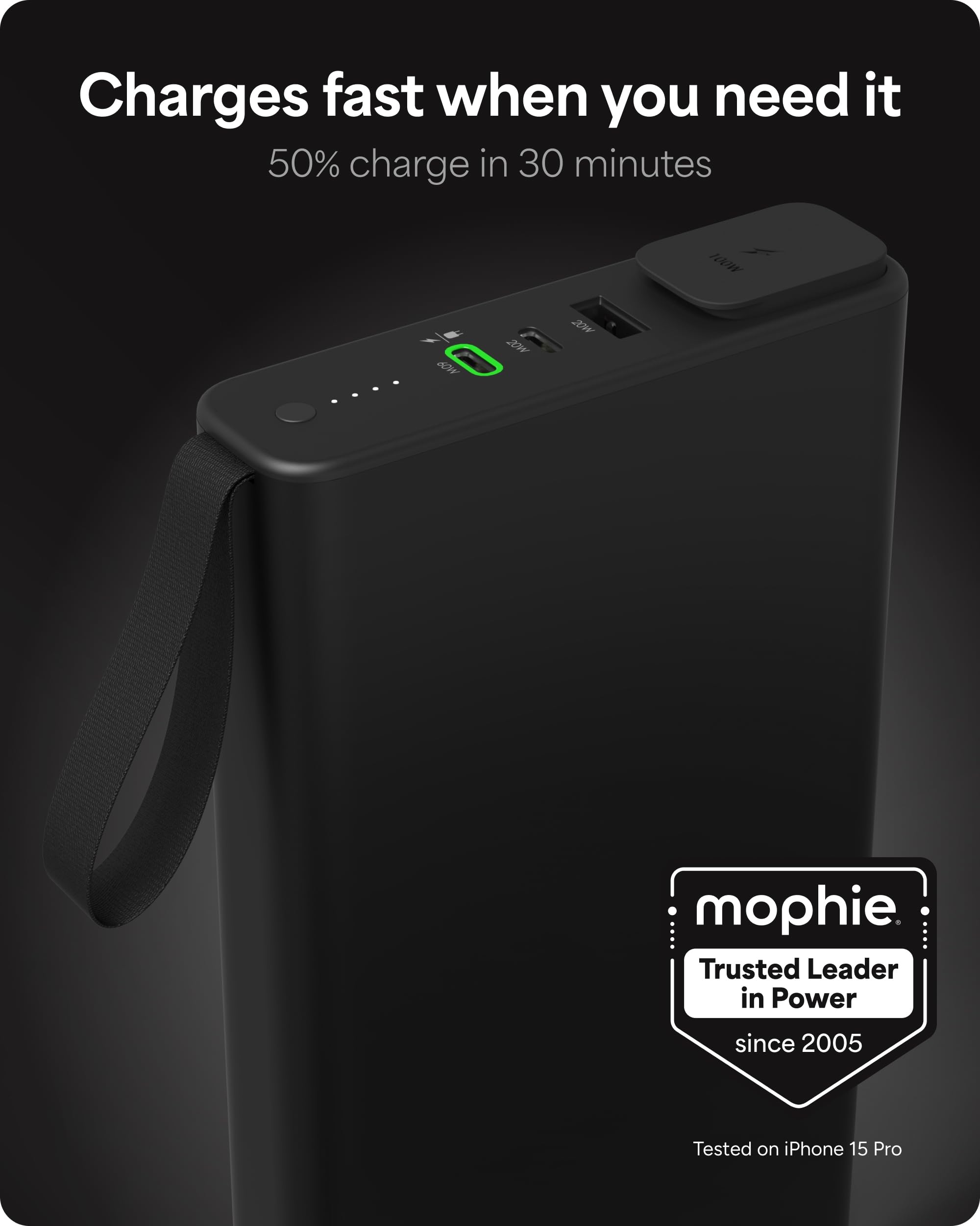 Amazon.com: mophie powerstation pro AC (2023) - Batería externa de